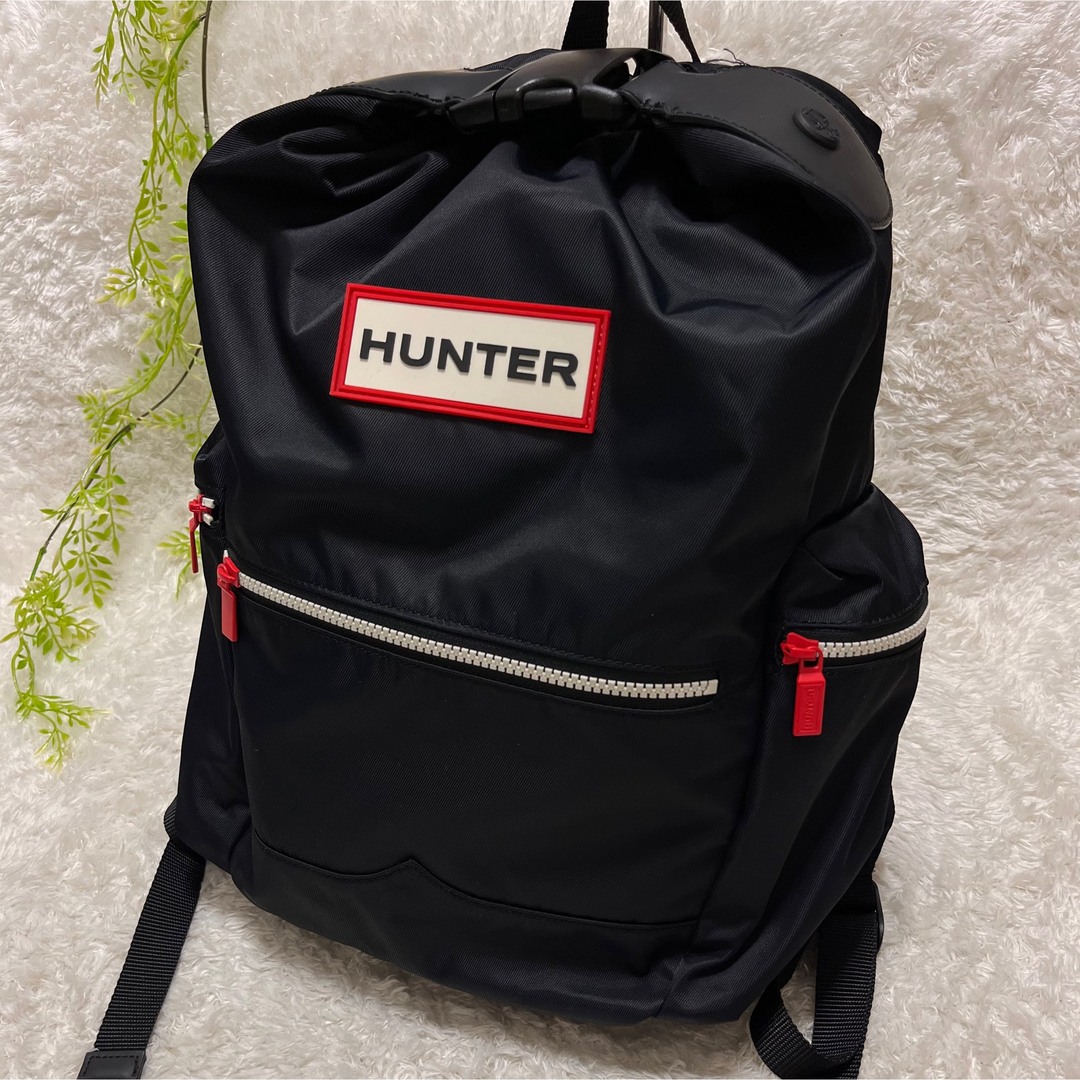 HUNTER(ハンター)のHUNTER  ハンター ナイロン リュック バックパック ブラック 大容量 メンズのバッグ(バッグパック/リュック)の商品写真