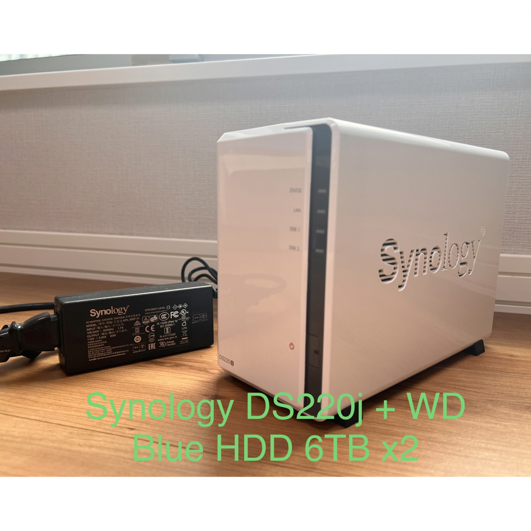 Synology DS220j + WD Blue HDD 6TB x2