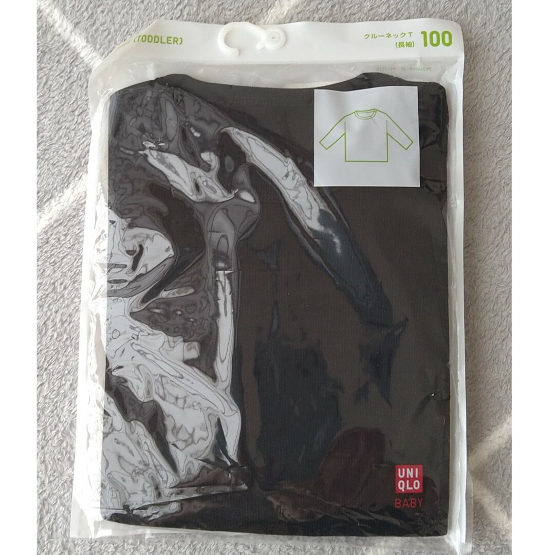 UNIQLO(ユニクロ)のユニクロ　クルーネックＴシャツ　100   新品 キッズ/ベビー/マタニティのキッズ服男の子用(90cm~)(Tシャツ/カットソー)の商品写真