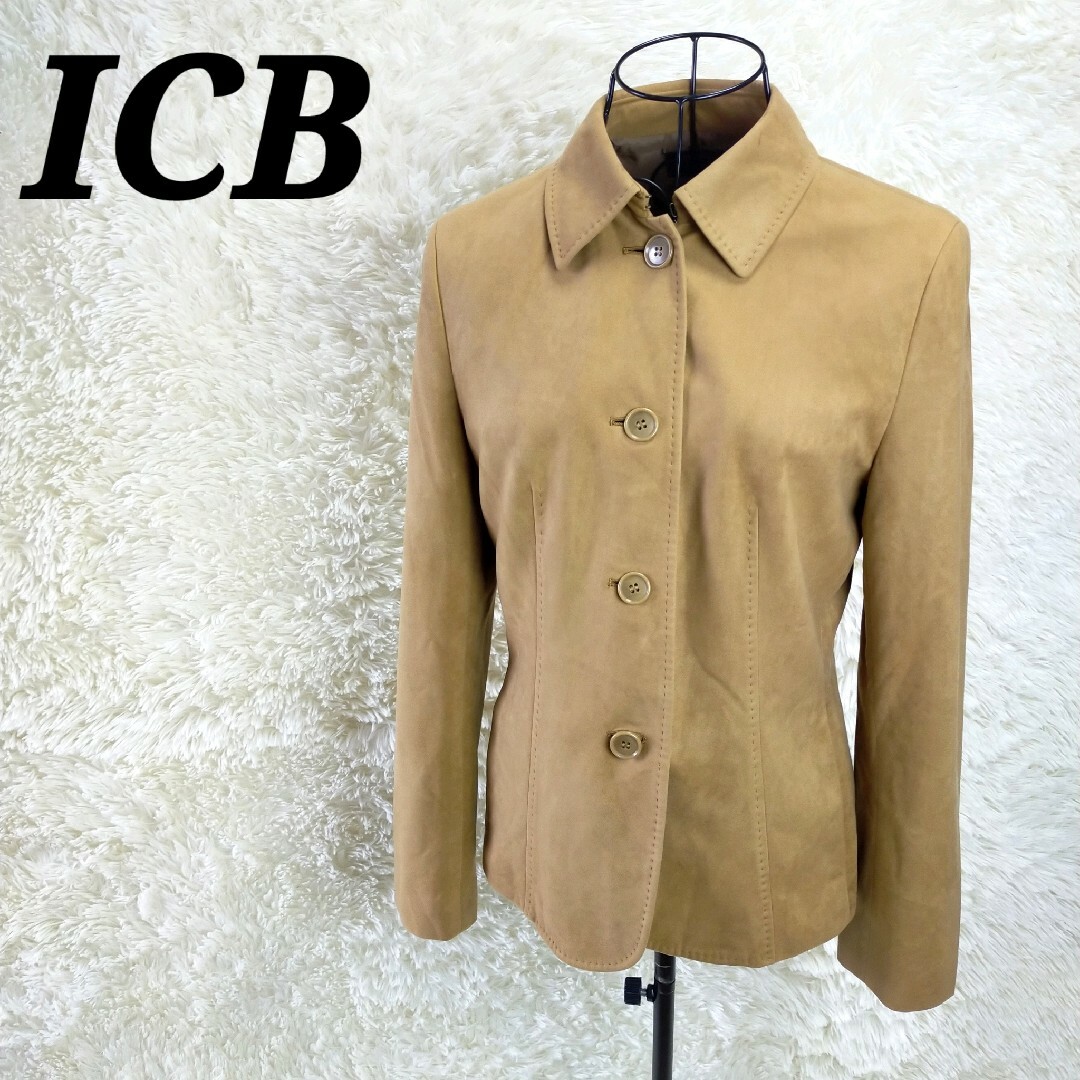 ICB【11】レザージャケット アウター ミドル丈 人工皮革 キャメル ブラウン | フリマアプリ ラクマ