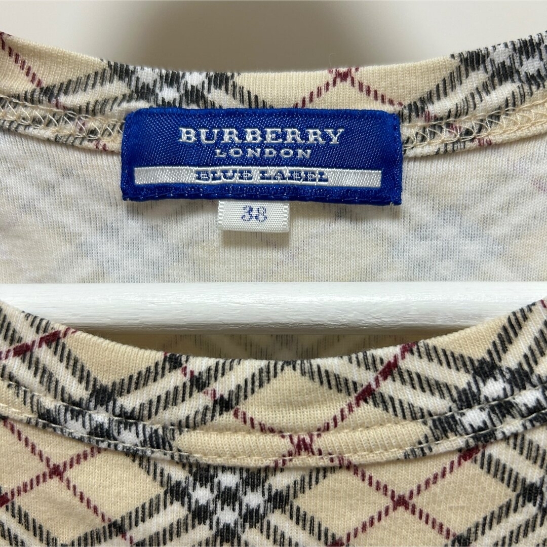 BURBERRY BLUE LABEL(バーバリーブルーレーベル)のバーバリー　Burberry チェック　Tシャツ　vintage used レディースのトップス(Tシャツ(半袖/袖なし))の商品写真