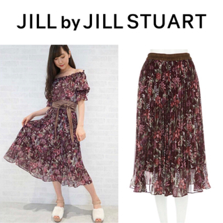 ジルバイジルスチュアート(JILL by JILLSTUART)のJILL STUART ジルバイ ジルスチュアート フラワー プリーツ スカート(ロングスカート)