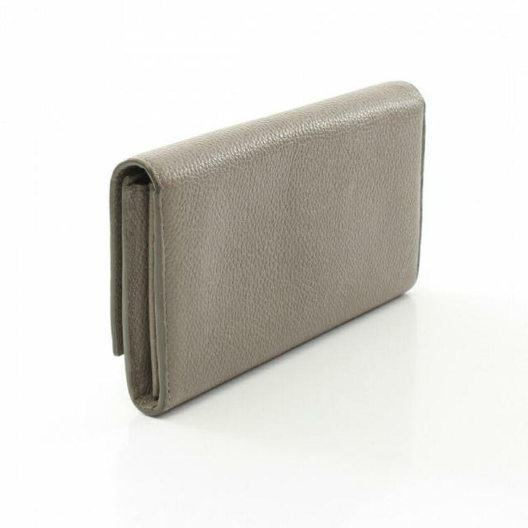 Giorgio Armani(ジョルジオアルマーニ)の 二つ折り長財布 レザー グレーベージュ メンズのファッション小物(折り財布)の商品写真