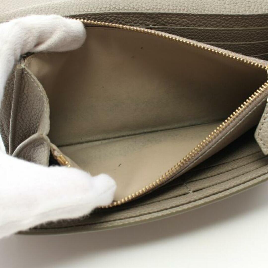 Giorgio Armani(ジョルジオアルマーニ)の 二つ折り長財布 レザー グレーベージュ メンズのファッション小物(折り財布)の商品写真