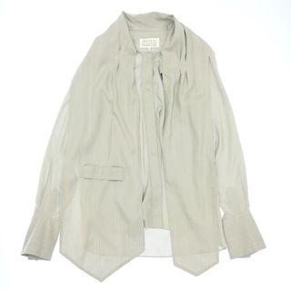 Maison Martin Margiela メゾン マルタン マルジェラ 2005AW 初期 白タグ シルクブラウス ブルー 38