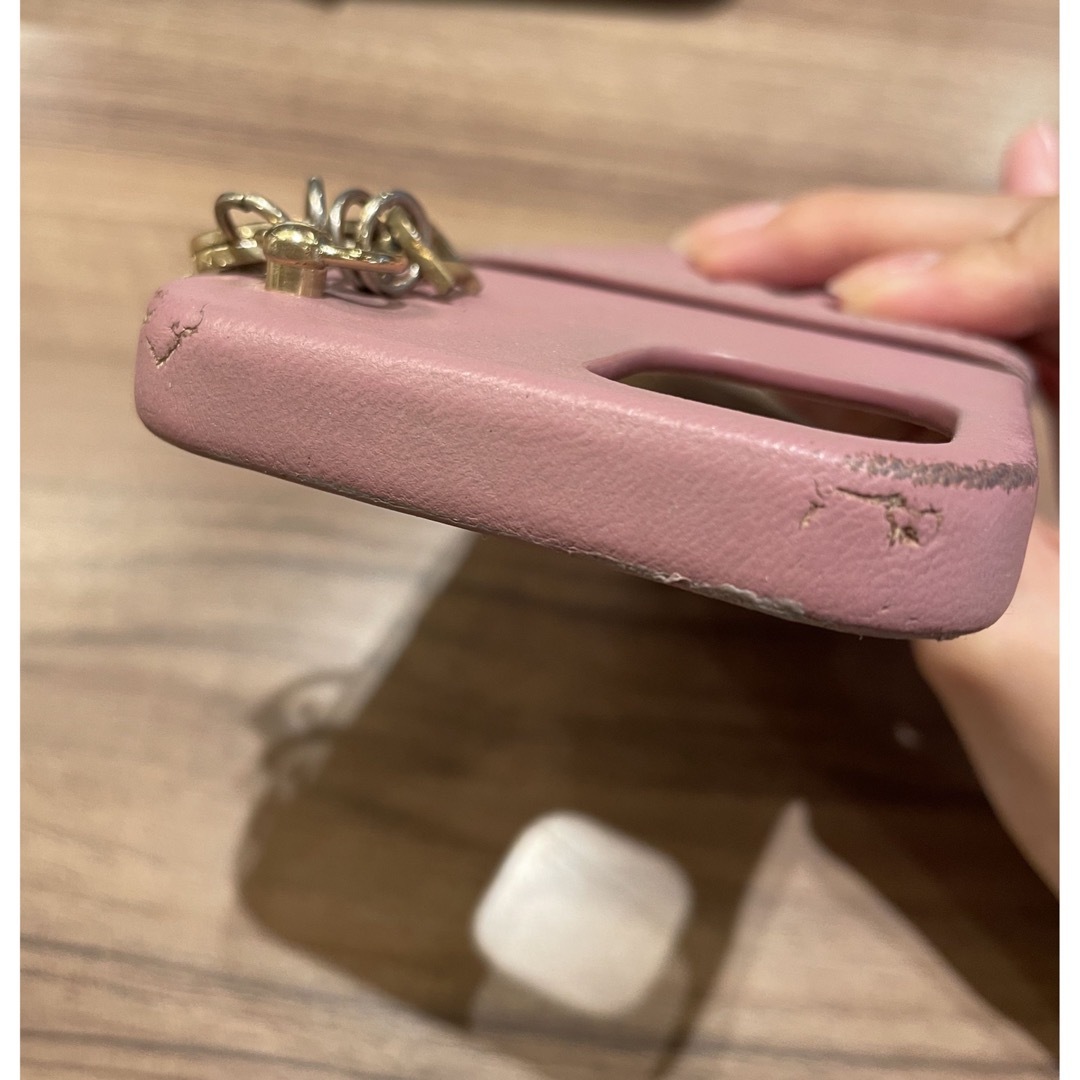 LADY DIOR IPHONE ケース カナージュラムスキン ピンク 3