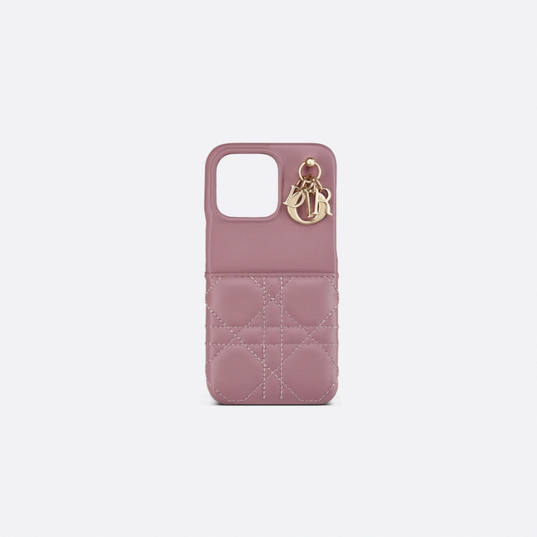 LADY DIOR IPHONE ケース カナージュラムスキン ピンク