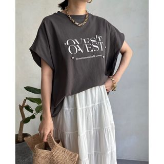 ドゥドゥ(DouDou)のDouDou【WEB限定】OVESTパール発砲ロゴTEE(Tシャツ(半袖/袖なし))