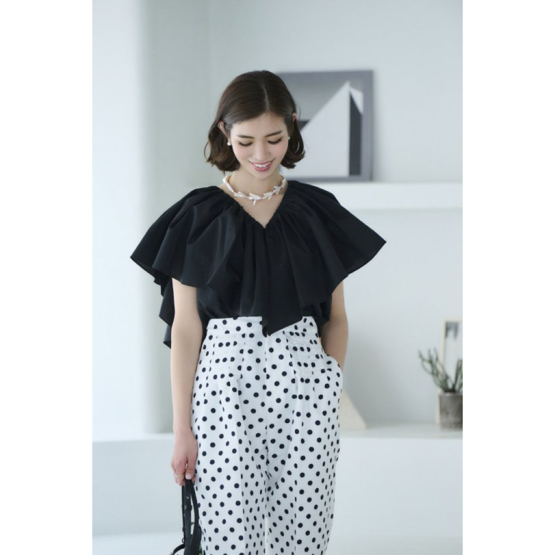 ♡新品♡セブンテンseventen ドットピンタックパンツ ホワイト XS-