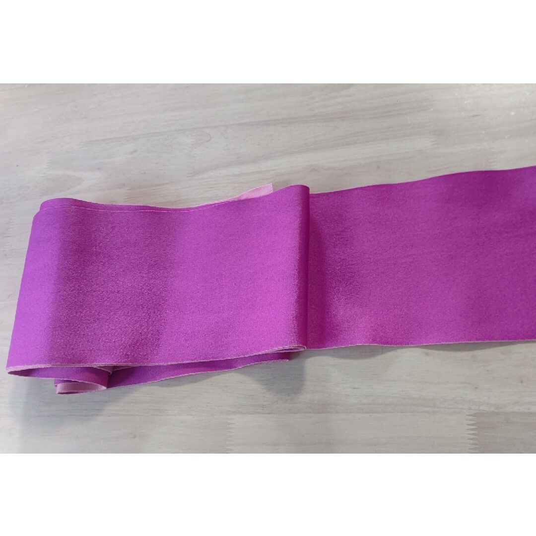 浴衣帯　紫×ピンク　リバーシブル レディースの水着/浴衣(帯)の商品写真