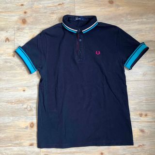 フレッドペリー(FRED PERRY)のフレッドペリー　半袖ポロシャツ　ネイビー　日本製(ポロシャツ)