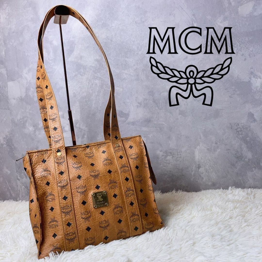 MCMトートバッグ エムシーエム ショルダー 総柄 ショルダートート