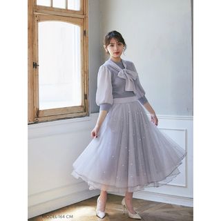 TOCCO closet - 新品•未使用 パール付きチュールスカートの通販 by