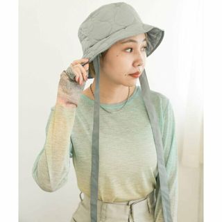 ケービーエフ(KBF)の【MINT】リボン付きキルティングバケットHAT(ハット)