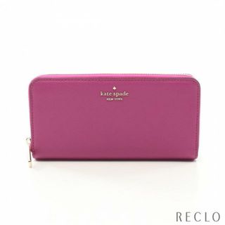 ケイトスペードニューヨーク(kate spade new york)のNEDA ラウンドファスナー長財布 レザー パープル(財布)