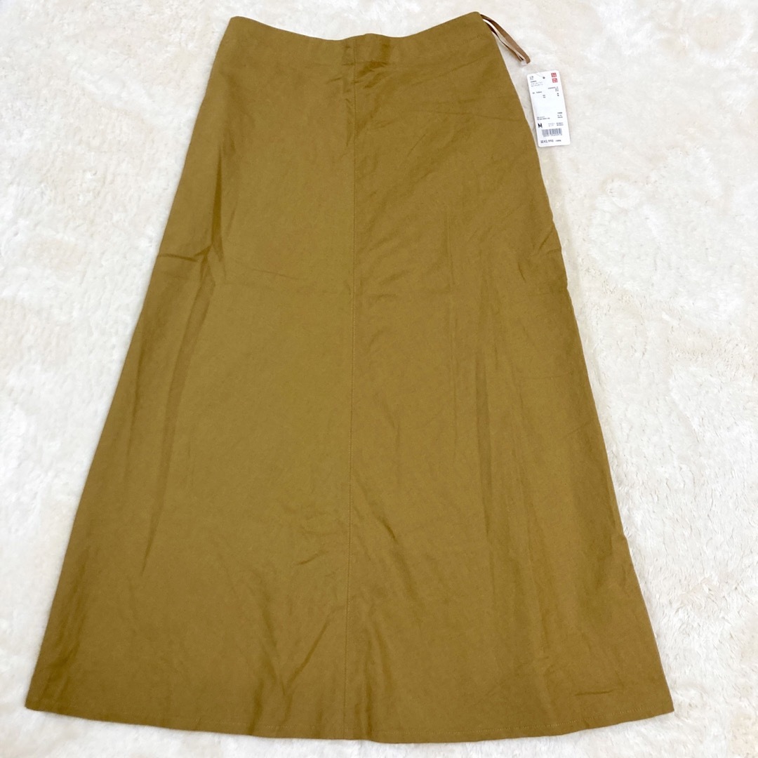 UNIQLO(ユニクロ)のユニクロ　リネンコットンロングスカート　ロングスカート　イエロー　リネン レディースのスカート(ロングスカート)の商品写真