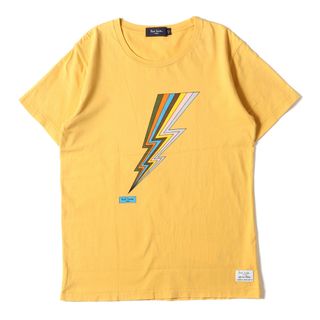 ポールスミス(Paul Smith)のPaul Smith ポールスミス Tシャツ サイズ:M アーティスト ストライプ サンダーマーク ロゴ クルーネック 半袖 Tシャツ 152544 534H JEANS イエロー トップス カットソー コットン100% 【メンズ】【中古】(Tシャツ/カットソー(半袖/袖なし))