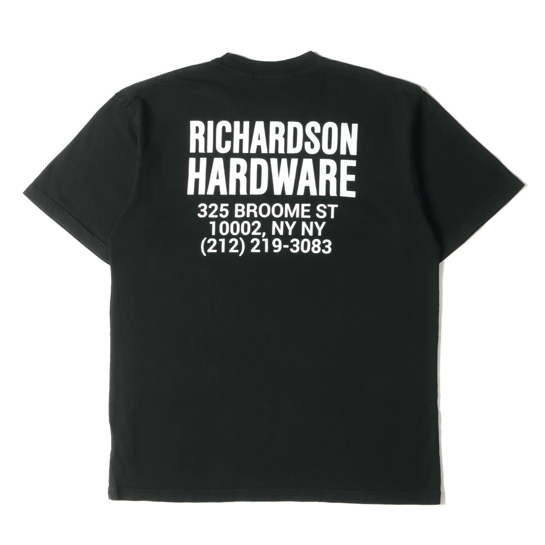 Richardson リチャードソン Tシャツ サイズ:L ワンポイント バックロゴ プリント クルーネック 半袖 Tシャツ RIM-11150-A ブラック 黒 アメリカ製 トップス カットソー ブランド【メンズ】