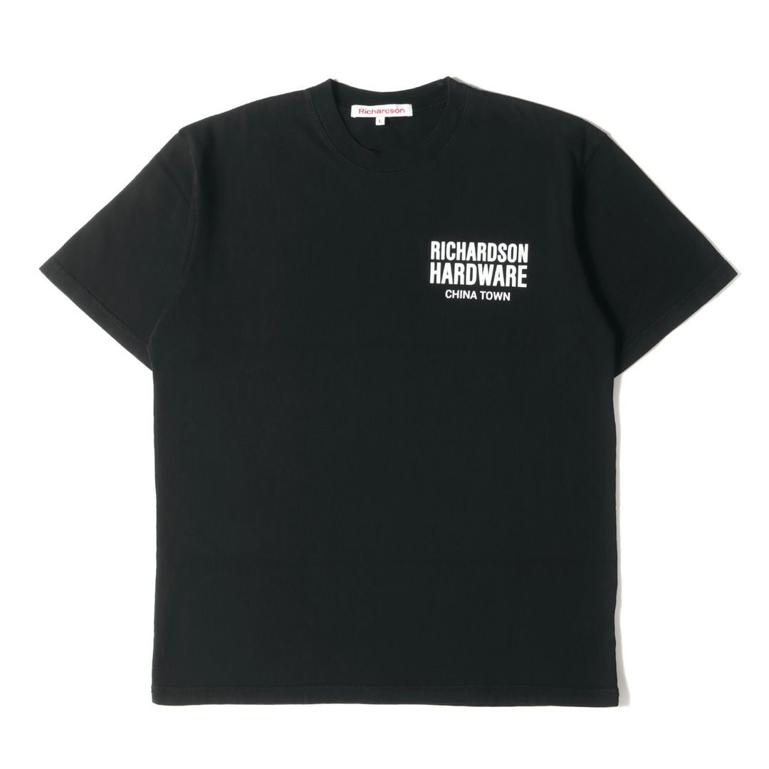 Richardson リチャードソン Tシャツ サイズ:L ワンポイント バックロゴ プリント クルーネック 半袖 Tシャツ RIM-11150-A ブラック 黒 アメリカ製 トップス カットソー ブランド【メンズ】