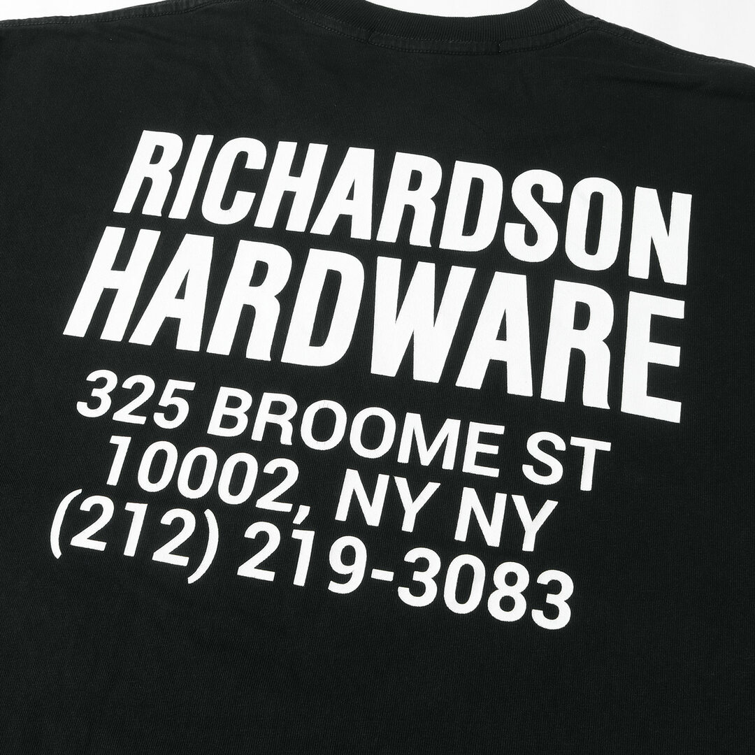 Richardson リチャードソン Tシャツ サイズ:L ワンポイント バックロゴ プリント クルーネック 半袖 Tシャツ RIM-11150-A ブラック 黒 アメリカ製 トップス カットソー ブランド【メンズ】