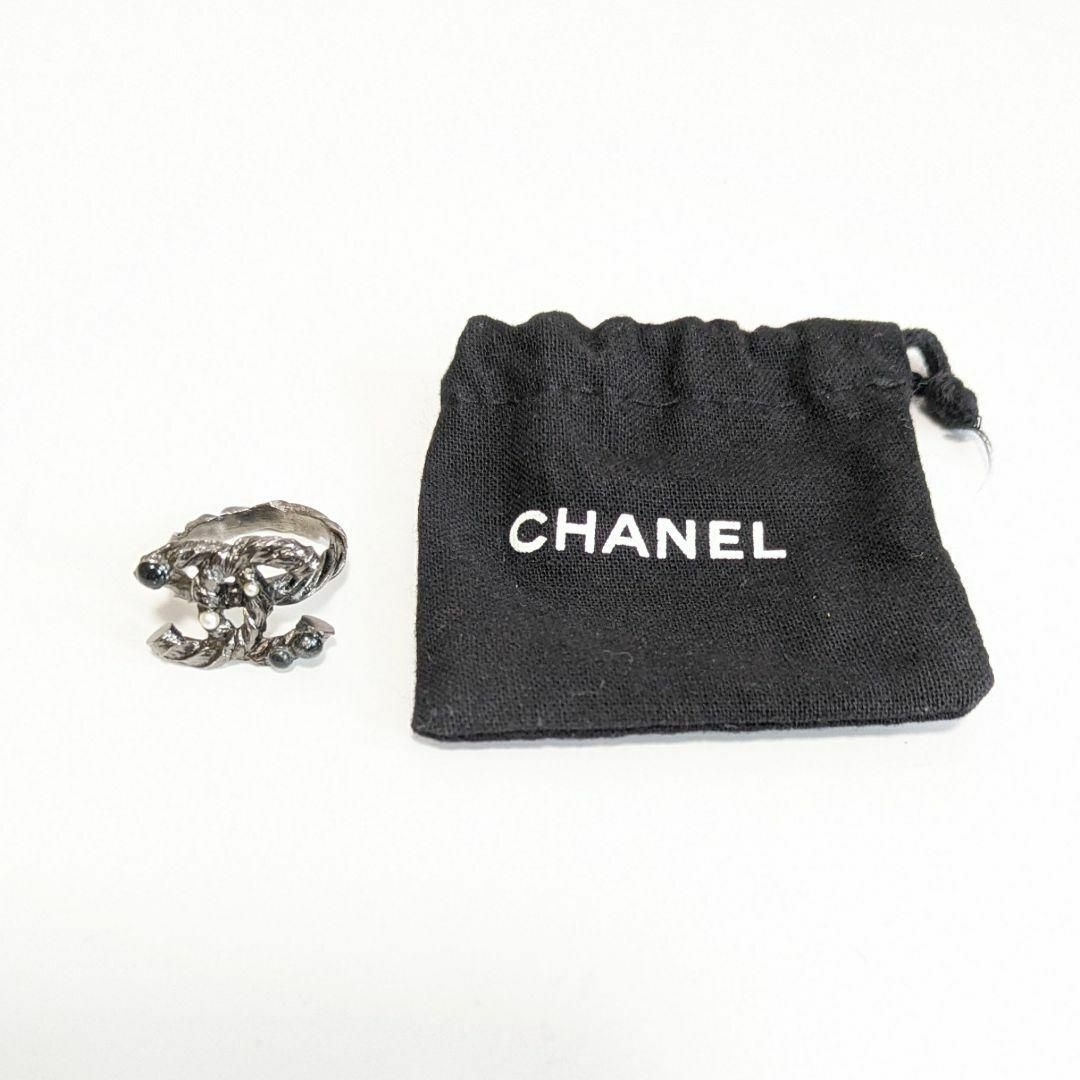 CHANEL(シャネル)の【ほぼ新品】CHANELシャネル　ココマーク　リング　ラインストーン　13号 レディースのアクセサリー(リング(指輪))の商品写真