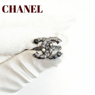 シャネル(CHANEL)の【ほぼ新品】CHANELシャネル　ココマーク　リング　ラインストーン　13号(リング(指輪))