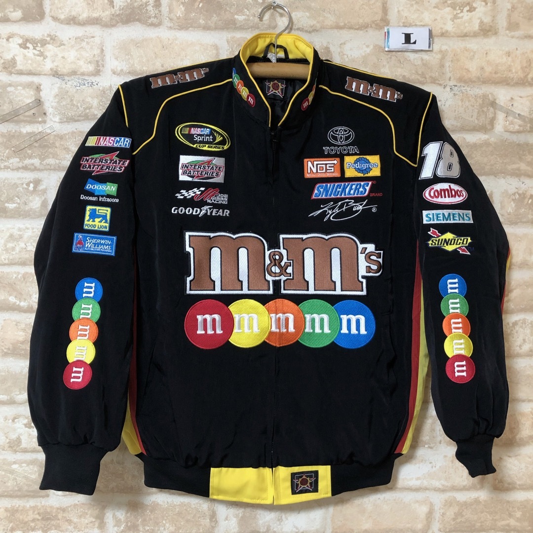 m&m's エムアンドエムズ レーシングジャケットブルゾン　Lサイズ