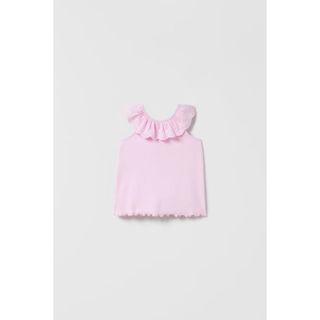 ザラキッズ(ZARA KIDS)の新品タグ付き　zara レースリブトップス　98(Tシャツ/カットソー)