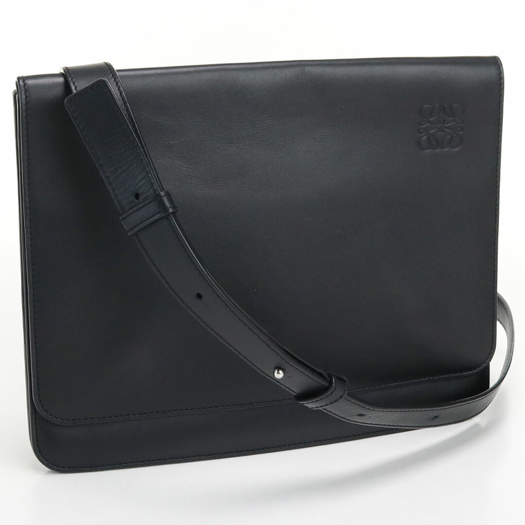 LOEWE ロエベ ガセットフラット メッセンジャー 335.54.Z13 ショルダー レザー メンズ