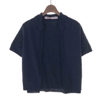 コムデギャルソン(COMME des GARCONS)のコムデギャルソン COMME des GARCONS 半袖 ニット ショート カーディガン ボレロ レディース ネイビー Y02039(ニット/セーター)