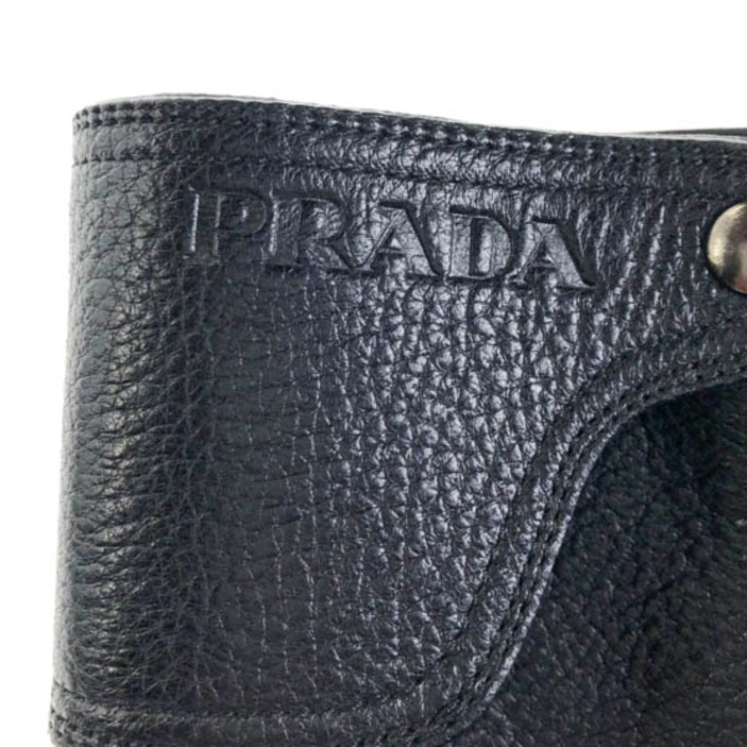 PRADA(プラダ)のプラダ PRADA レザー バックファスナー ロングブーツ レディース ブラック 38 Y02046 レディースの靴/シューズ(ブーツ)の商品写真