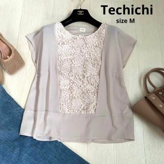 テチチ(Techichi)のTechichi テチチ　お花ブラウス　ブラウス　ベージュ　Mサイズ　半袖(Tシャツ(半袖/袖なし))