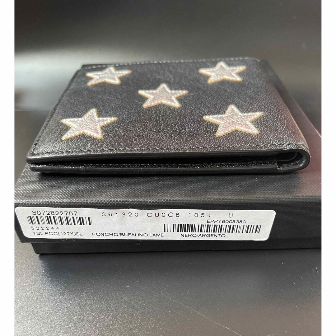 Saint Laurent(サンローラン)のSAINT LAURENT PARIS二つ折り財布 星柄 羊革 ウォレット メンズのファッション小物(折り財布)の商品写真