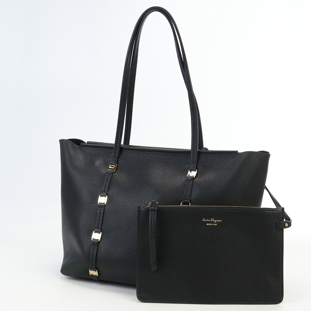 FERRAGAMO フェラガモ レザー トートバッグ 21 H605 トートバッグ レザー【中古】 レディース
