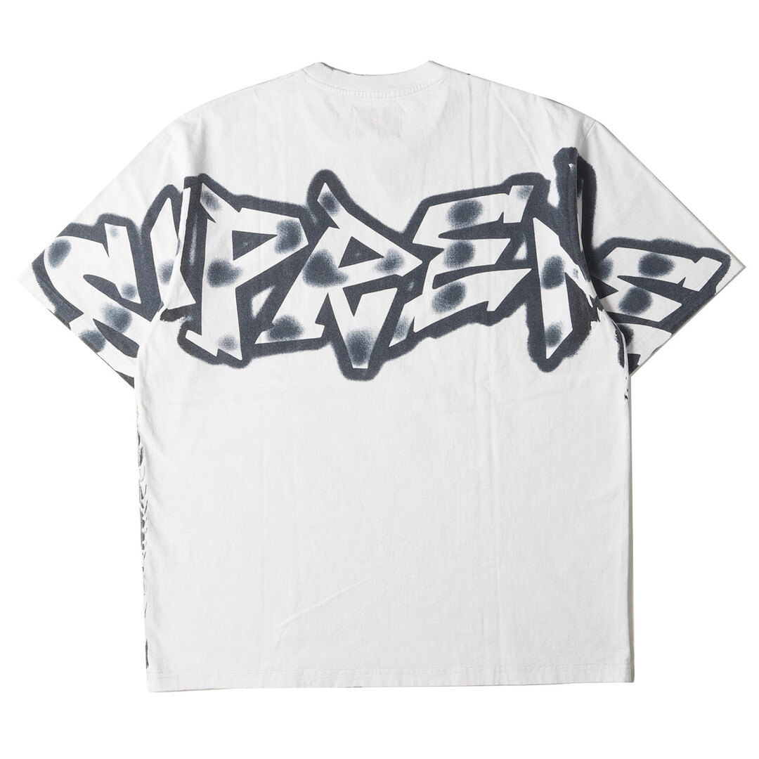 Supreme シュプリーム Tシャツ サイズ:M New York Yankees MLB NY総柄 クルーネック 半袖 Tシャツ トップ  Airbrush S/S Top 21AW ホワイト 白 トップス カットソー コラボ ストリート カジュアル ブランド【メンズ】 