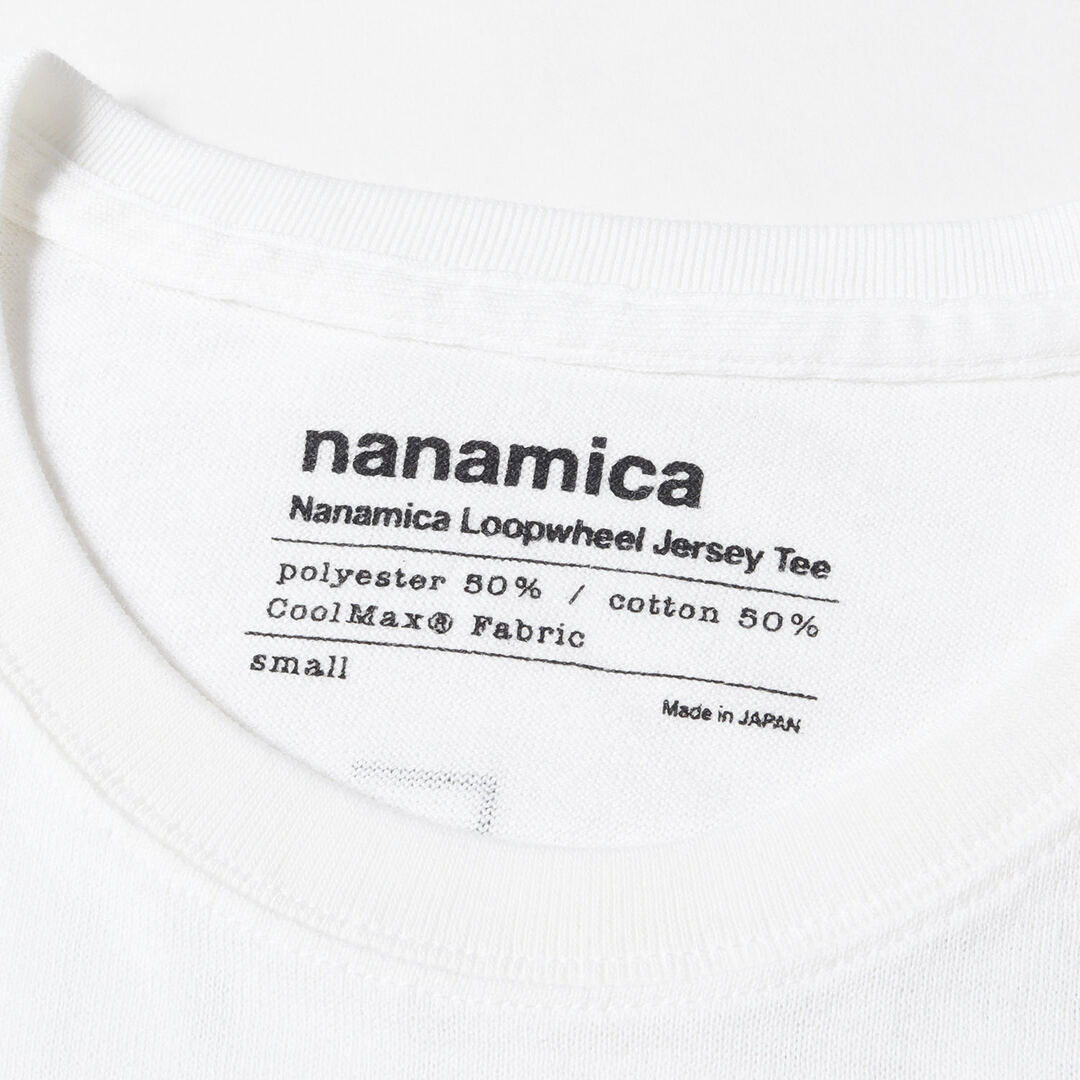 nanamica(ナナミカ)のnanamica ナナミカ Tシャツ サイズ:S COOLMAX グラフィック プリント クルーネック 半袖 Tシャツ ホワイト 白 トップス カットソー テック アウトドア カジュアル ブランド【メンズ】 メンズのトップス(Tシャツ/カットソー(半袖/袖なし))の商品写真