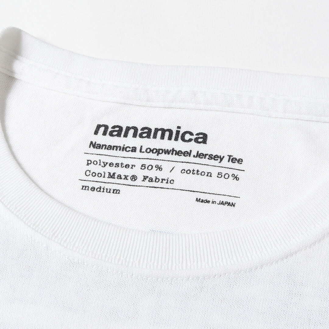 nanamica(ナナミカ)のnanamica ナナミカ Tシャツ サイズ:M COOLMAX グラフィック プリント クルーネック 半袖 Tシャツ ホワイト 白 トップス カットソー テック サーフ 亀 アウトドア カジュアル ブランド【メンズ】【中古】【美品】 メンズのトップス(Tシャツ/カットソー(半袖/袖なし))の商品写真