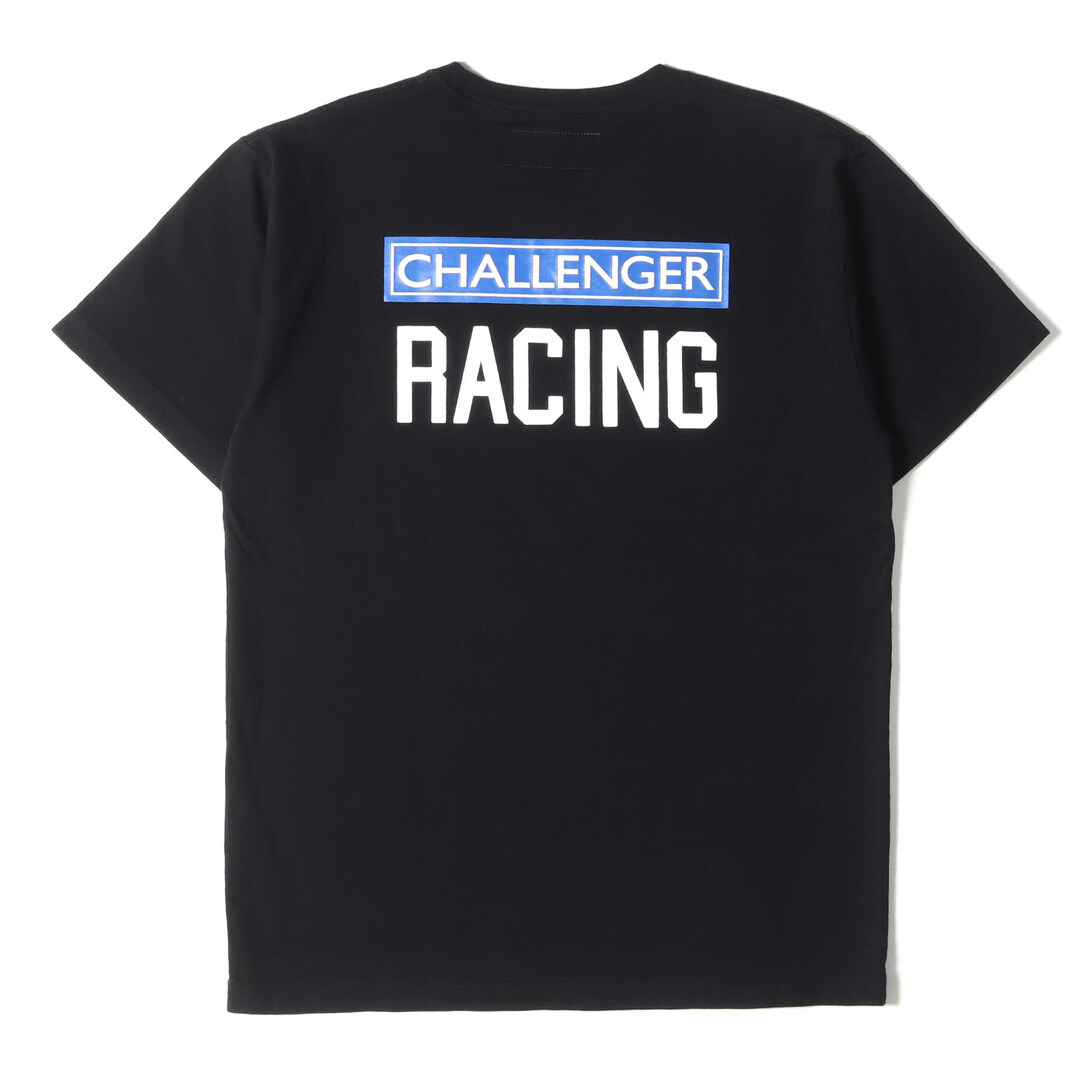 CHALLENGER チャレンジャー Tシャツ ワッペン付き チェッカー 柄 ポケット クルーネックTシャツ ホワイト 白 XL トップス カットソー 半袖【メンズ】