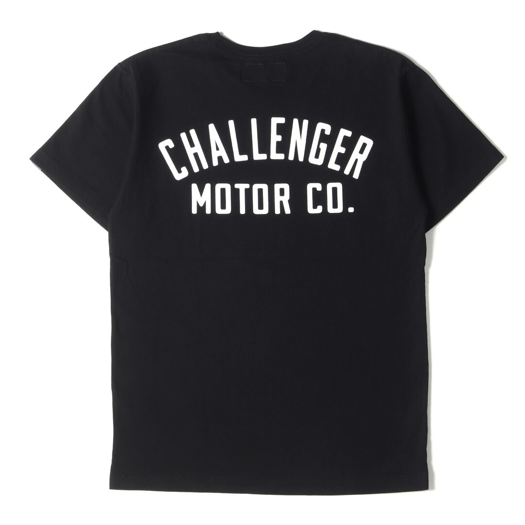 CHALLENGER チャレンジャー Tシャツ サイズ:M 19AW ブランドロゴ ポケット クルーネック 半袖 Tシャツ MOTOR CO. TEE  ブラック 黒 トップス カットソー ワンポイント ストリート カジュアル ブランド【メンズ】【中古】