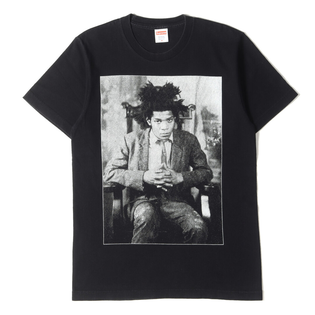 Supreme シュプリーム Tシャツ サイズ:M 13AW Basquiat バスキア ポートレイト フォト プリント クルーネック 半袖 Tシャツ Portrait Tee ブラック 黒 トップス カットソー カジュアル コラボ ストリート ブランド【メンズ】