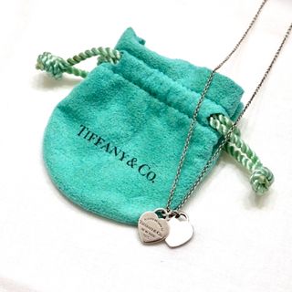 ティファニー(Tiffany & Co.)のティファニー　ダブル ハート タグ ペンダント　シルバー　ミニ(ネックレス)