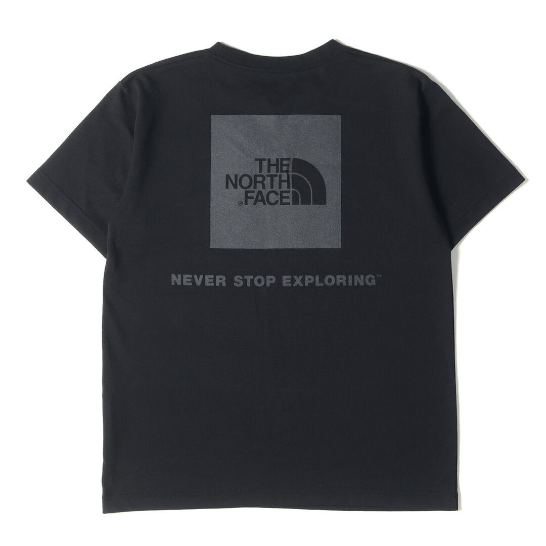 THE NORTH FACE ザ ノースフェイス Tシャツ サイズ:S 19SS スクエアロゴ バッグプリント クルーネック 半袖 Tシャツ S/S Square Logo Tee ブラック 黒 トップス カットソー アウトドア カジュアル ブランド【メンズ】【美品】