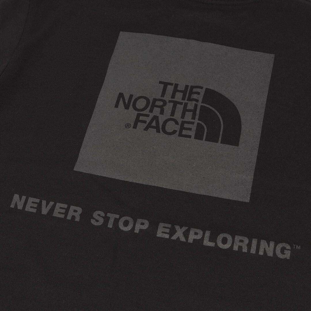 THE NORTH FACE ザ ノースフェイス Tシャツ サイズ:S 19SS スクエアロゴ バッグプリント クルーネック 半袖 Tシャツ S/S Square Logo Tee ブラック 黒 トップス カットソー アウトドア カジュアル ブランド【メンズ】【美品】