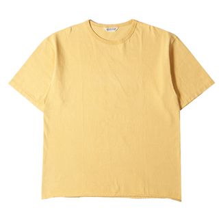 クーティー(COOTIE)のCOOTIE クーティー Tシャツ サイズ:L 19SS ウォッシュ加工 オーバーサイズ ヘビー クルーネック 半袖 Tシャツ Plain Crewneck S/S Tee イエロー トップス カットソー シンプル 無地 ストリート カジュアル ブランド 【メンズ】【中古】(Tシャツ/カットソー(半袖/袖なし))