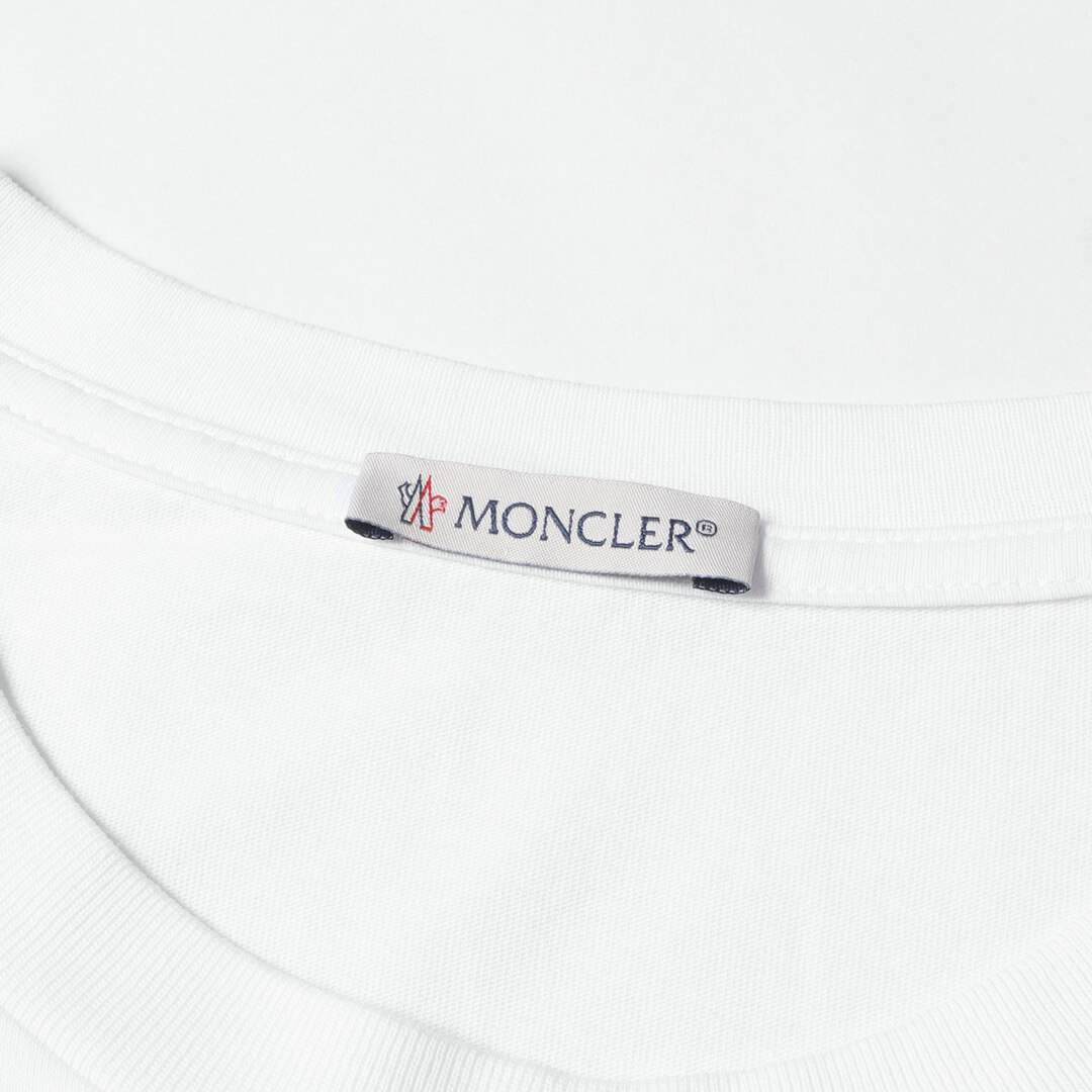 トップスMONCLER モンクレール Tシャツ サイズ:M 20AW フロッキー ベロア ロゴ グラフィック クルーネック 半袖 Tシャツ F20918C76510 829H8 ホワイト 白 トップス カットソー ブランド カジュアル 【メンズ】