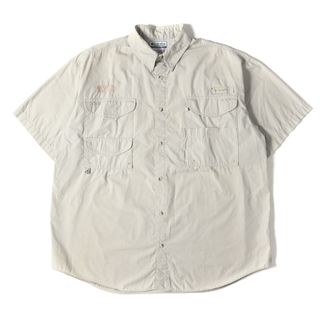 コロンビア(Columbia)のColumbia コロンビア シャツ サイズ:L 00s PFG コットン 半袖 シャツ フィッシングシャツ FM7130 オールドコロンビア ビッグサイズ カーキ トップス カットソー カジュアルシャツ ヴィンテージ アウトドア カジュアル ブランド 【メンズ】【中古】(シャツ)