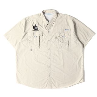 Columbia コロンビア シャツ サイズ:XL PFG ナイロン 半袖 シャツ バハマ フィッシングシャツ FM7047 ホワイト 白 トップス カットソー カジュアルシャツ アウトドア ブランド【メンズ】