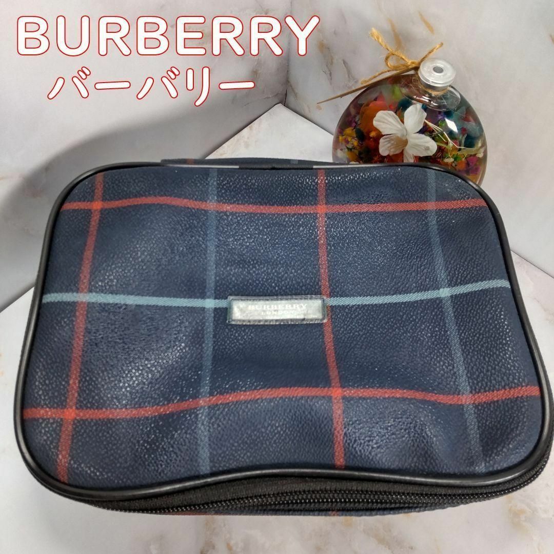 BURBERRY(バーバリー)のBURBERRY バニティ型 ランチバッグ バーバリー 濃紺 レディースのバッグ(その他)の商品写真