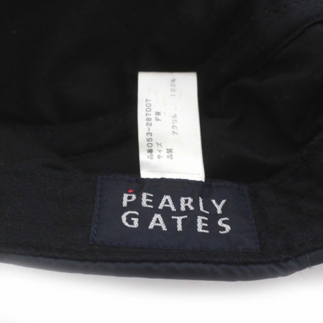 PEARLY GATES - PEARLY GATES ゴルフ 帽子 キャップ ニット切替 FR 紺