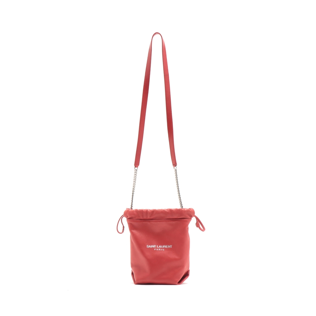 SAINT LAURENT - サンローランパリ テディ レザー  レッド レディース ショルダーバッグ